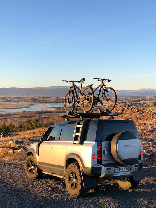 Dropracks Elevating Roof Rack on Land Rover Defender