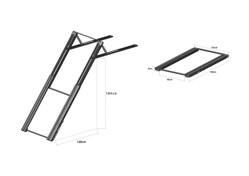 Load image into Gallery viewer, Dropracks Tall Van Edition Dimensions
